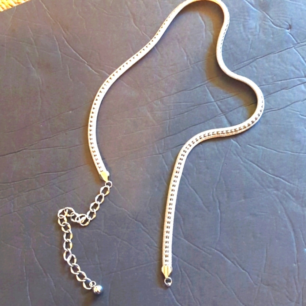 Vintage silver tone belt